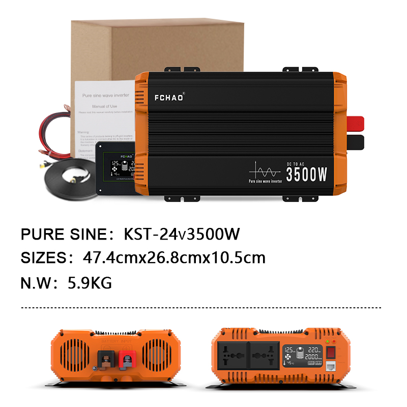 Fchao Pure Sine Wave Inverter Power Inverter 7000W DC 24V To AC 220V 230V 50HZ Continuous Power 3500W Suitable For Home And RV